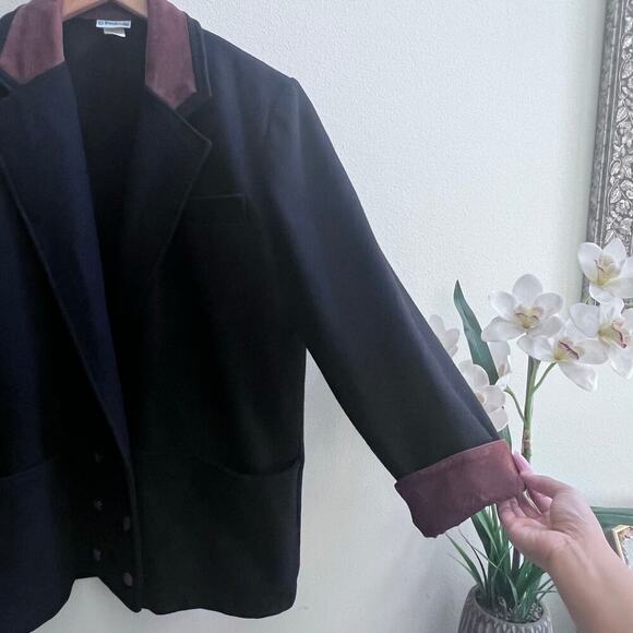 La Redoute Double Breasted Wool Blend Blazer Women's Jacket 38/40 Made in France - Picture 6 of 9